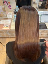 ウェーヴ アズシュガー 浜松佐藤店(wave as sugar)&nbsp;艶ブラウン×髪質改善ナチュラルストレート