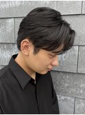メンズマッシュセンターパートスパイラルパーマニュアンスパーマ