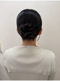 お呼ばれヘアセット　まとめ髪アレンジ　20代　30代