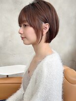 アフロート トウキョウ(AFLOAT TOKYO)&nbsp;前下がりひし形ショートボブ30代40代50代くびれヘア丸顔面長銀座