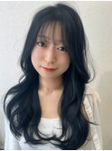 ＊ブルーブラック暗染くすみカラー顔周りカット