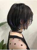 【ALIUS 池袋 小川真一】丸みショート×インナー青銀