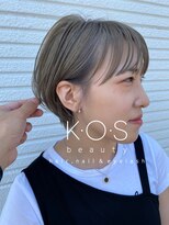 ケーオーエスビューティー(K O S beauty) 耳掛けショート×ペールシルバー