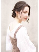 抜け感　ダークアッシュ　ロングボブ　ヘアセット