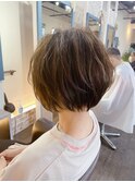 大人女性首元スッキリショートボブ