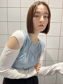 ロンドルーチェ 心斎橋(Lond luce) ダークアッシュ/ミディアムレイヤーカット［髪質改善/縮毛矯正］