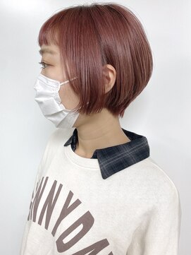 モリオフロムロンドン 原宿本店(morio from London) 【morio原宿】ショート ヘアカラーレッド