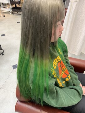 ガーデン Garden ヘアーメイク hair make Green color
