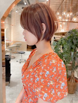 ロンド エスポワール 錦糸町(Lond espoir) 斜めバングシルキーベージュ美人ショート【錦糸町/ショート】