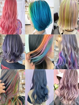 オーキッドヘア(Orchid hair)の写真/ケアブリーチ使用で髪への負担やダメージを極限まで抑え、ツヤ＆透明感ある鮮やかな発色に♪