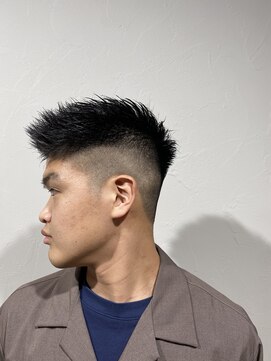 レンゲン(LENGEN) 束感刈り上げビジネス七三ツーブロックアップバング１０９５