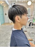 刈り上げツーブロックナチュラルヘア学生ヘアマッシュメンズヘア
