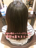 コーエン(cowen)&nbsp;大人かわいい切りっぱなしセミディ髪質改善ストレート縮毛矯正