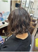 ボブ×パーマ