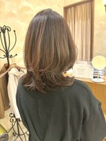 くびレイヤー・ベージュ・小顔似合わせカット銀座20代30代