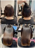 メゾンストレートで乾かすだけでまとまる艶ボブに
