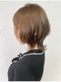 ネオウルフ×ナチュラルベージュボブウルフ　ウルフカット