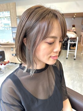 ロックワークオレンジ 西中島店(ROCK WORK ORANGE) レイヤーボブ×ハイライトグレージュカラー