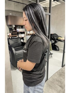 アコ(Aco) ★シルバーブラック×ホワイトハイライト★