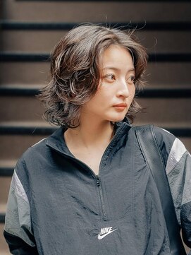 ベンジー 福間(benji) 《benji》ラフなパーマボブ