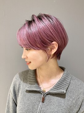 アース 荻窪店(HAIR&MAKE EARTH) ハイトーンを活かしたピンキーショート♪