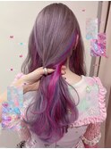 ユニコーンカラー　デザインカラー　インナーカラー　ガーリー