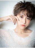 グレーベージュ似合わせカット小顔束感ショートu川口20代30代