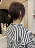 福山美容室caary 大人くびれショート夏ヘアチェリーレッド50代