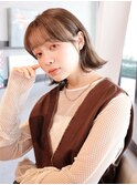 ■フレンチガーリー艶感栗色外ハネボブウルフSOLセンター南14-1