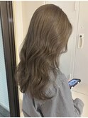 くびれヘアアプリコットオレンジ夏ハイライトカラー