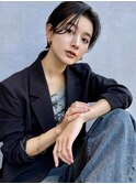 【MINX】くびれヘア＋くすみベージュハイライトカラー_表参道