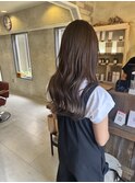 モカブラウン×艶髪巻き仕上げ