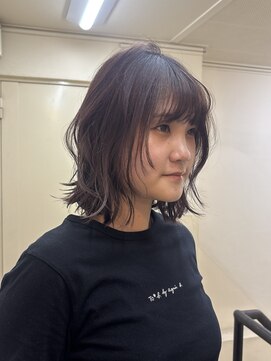 ネアー 新潟(NEER) アプリコットオレンジ/くびれヘア/ウェーブショート［新潟］