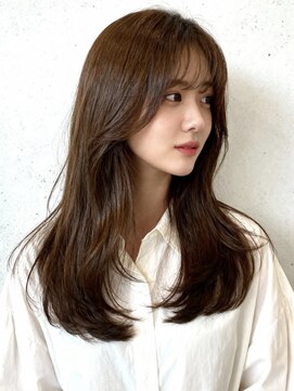 外ハネボブ40代タッセルボブグラデーションカラーヘアカラー