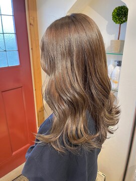 キングスベリー(Hair Relaxation King's Berry) デザインカラーオリーブベージュ×レイヤースタイル9.30