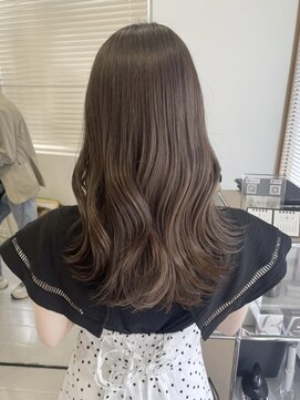 ネオリーブウリ 二子玉川店(Neolive uri) ミディアムヘア暗めカラーデザインカラーフェイスフレーミング
