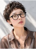 原宿ベリーショートパーママッシュショートニュアンスパーマ30代