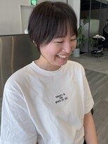 ビューエヒメ(VIEW EHIME)&nbsp;小顔カットショートボブ大人可愛いアッシュオリーブ