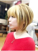 ショートボブ/ダブルカラー【BELL桜新町/用賀】