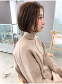 nude仲井【ミニボブ】【大人かわいい】【ブラウンベージュ】