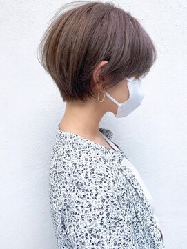 モルニ(MORNI) シルキーべージュ_マロンベージュ Aラインボブ かきあげ