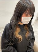 *まだまだ人気なミルクティーカラーのインナーカラー*