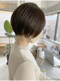大人かわいい丸みショートボブマッシュショートハンサムショート