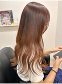 ブリーチなしオレンジカラー