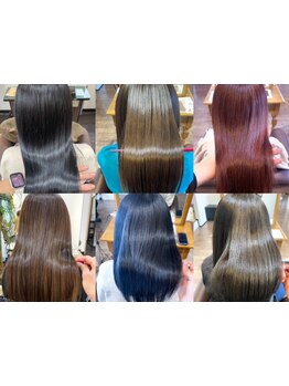 感動の艶と手触りを叶える美髪縮毛矯正！結ばなくてもキレイな後ろ姿に…♪忙しい朝のセット時間も短縮◎