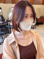 ラフ フロム ガーデン(Laf from GARDEN)&nbsp;ショートヘア/ピンクブラウン/シアーカラー/レイヤーカット/韓国