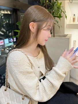 ジーナ 渋谷本店(Zina) 髪質改善＊ホワイトグレージュストレート＊美髪【Zina宮益坂】