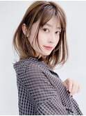 卵型の骨格補正外ハネレイヤーボブ［髪質改善/池袋&目白&大塚］