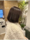 ワンカラーで作るブラウンベージュ/透け感カラーマロンベージュA