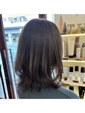 チップタップ 町田店(tip top) 【さすだ】レイヤーカット×暗めオリーブグレージュ